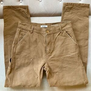 Carhartt WIP USA Miggy Double Knee Pant, Brown, size 28